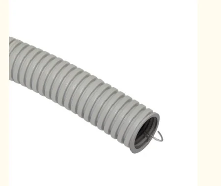 Труба гофрированная ПВХ D50мм с зонд. легкая 15м серая Ruvinil 15001