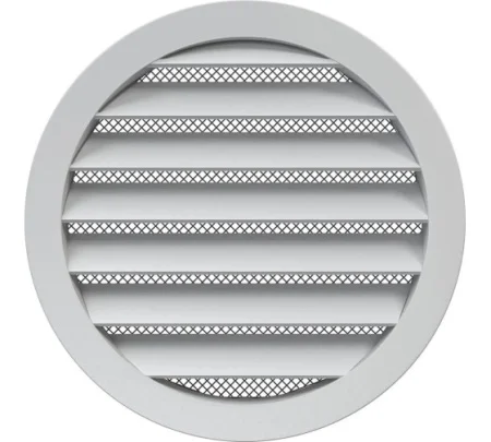 Решетка вентиляционная круглая D125мм алюм с фланцем 10РКМ (Era)