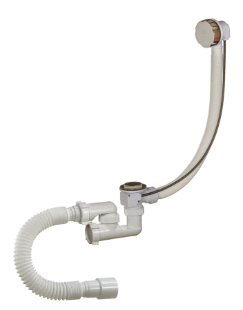 Сифон д ванны с выпуском и переливом 1 1 2''х40 с гофрой 40х50 А-28089 (Орио)  24