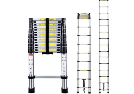 Лестница 15 ступеней телескопическая алюминиевая Алюмет TLS 4.4  1