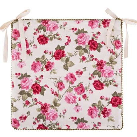 Подушка на стул 40х40см Роза шампань 100% хлопок 850-816-51