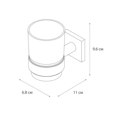 Стакан настенный Fixsen Lux Satin FX-16006 стекло сатин