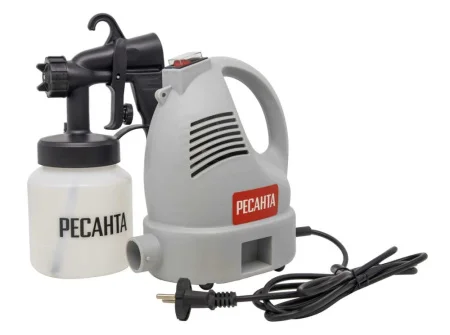 Краскопульт электрич. Ресанта ЭКП-700В 0.8л 1 л мин вязкость краски 80 DIN 700Вт 75 17 2  1