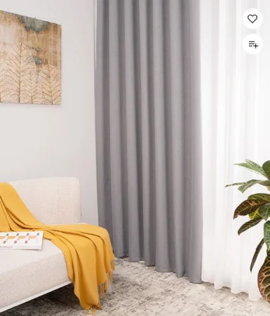 Штора портьерная Сага 180х260см светло-серый