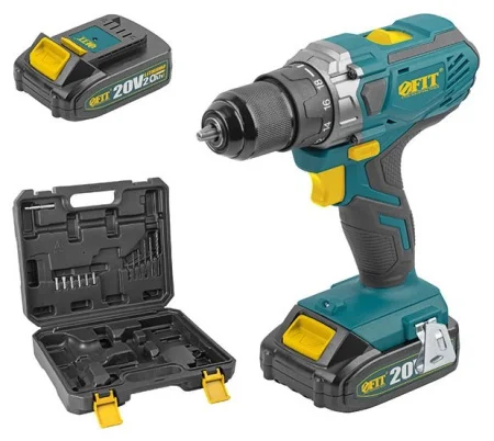 Дрель-шуруповерт акккум. Fit CD-S20LiWB 20В, 0-400/1400 об/мин, 40 Нм; 2 (Li-Ion) 2,0 Ач, 1,25ч., ре