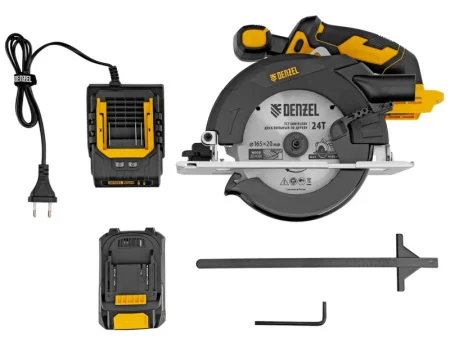 Пила циркулярная аккум. Denzel CCSH-20-165 27405 20В 4000об/мин