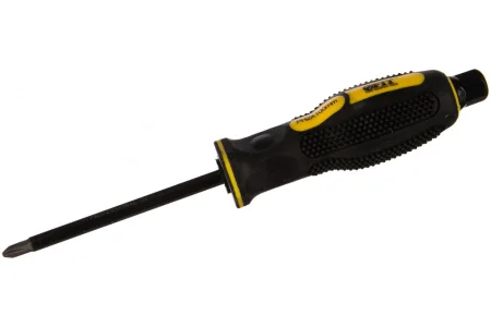 Отверткa крестовая PH2 6х100мм двухкомпонентная рукоятка ударная сталь S2 Fit Профи 55626  1