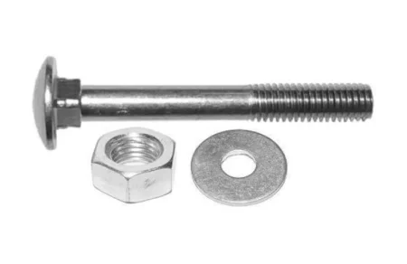 Болт DIN 603 мебельный, цинк М 8х 80 с гайкой и шайбой уп. - 2 шт. SteelRex