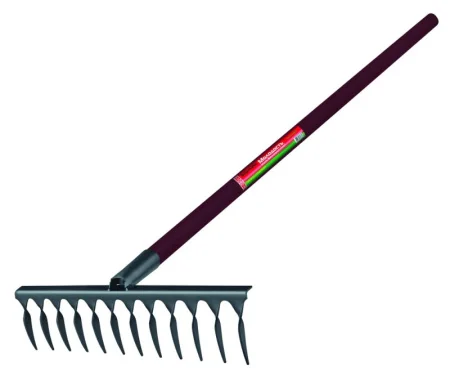 Грабли 12 витых зубьев 340х1300мм с дерев. черенком БЦМ Молодость моя 1004-12-ч *1