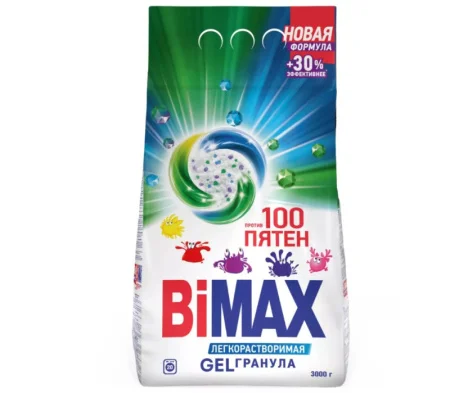 Порошок Bimax "Автомат 100 пятен" 3000 г. мягк. 2504-1 *1
