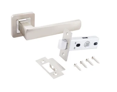 Комплект ручка+защелка АЛЛЮР АРТ  КОЛОМБО  SN+L45-8 SN (2380 S45) мат.никель  20