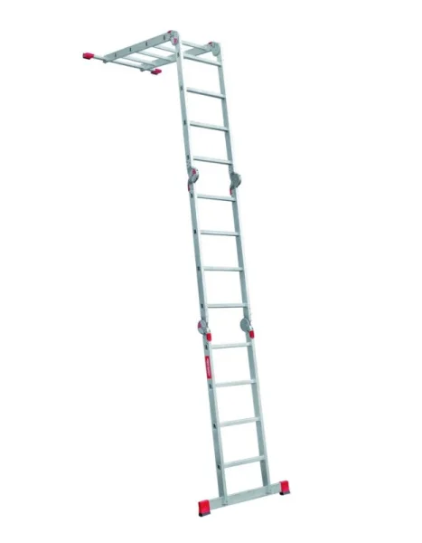 Лестница-трансформер 4 ступени 4 секции ширина 400мм алюминиевая Новая Высота NV 3320 3320404