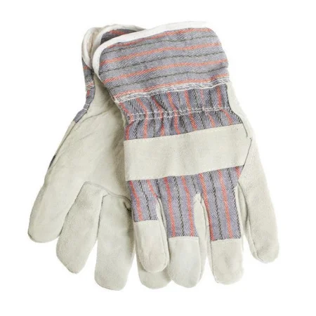 Краги спилковые пятипалые утепленные комбинированные Трал с этикеткой-подвесом Praktische Home G-130