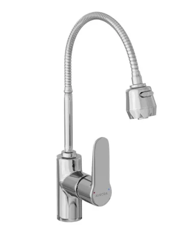 Смеситель д кухни одноруч. AV9001 с высоким гибким изливом AVRORA Kitchen  1