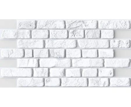 Панель ПВХ 0,4 кирпич Ретро белый