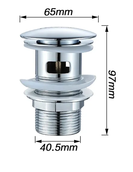 Донный клапан с переливом L65-2 (LEDEME ) *1