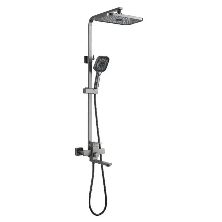 Душевая система Shevanik S7036T нержавеющая сталь, оружейная сталь