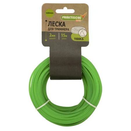 Леска для триммеров Praktische нейлоновая треугольная 2мм 15м