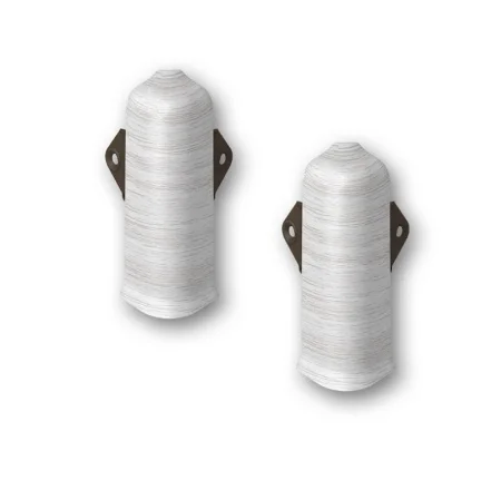 Угол наружный с крепежом 362 Акация белая 80мм Лексида