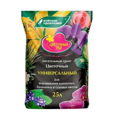 Грунт  Цветочный рай  цветочный универсальный 25л (БХЗ) Д9984  1