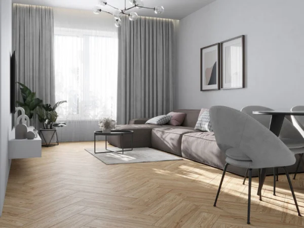 Керамогранит Cersanit Grace 17597 185x598х7,5мм 1уп=1,216 м2 (11шт) бежевый рельеф