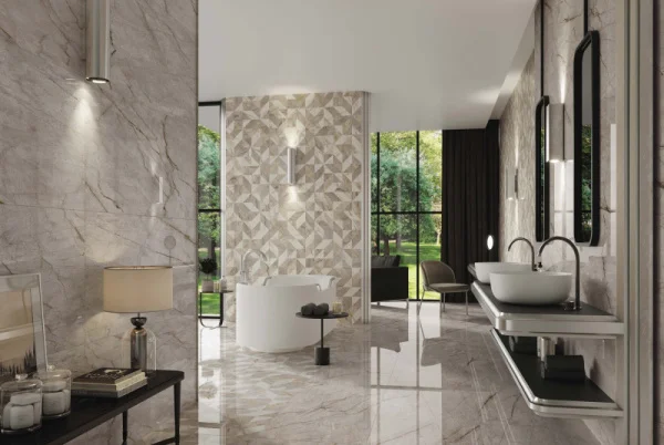 Керамогранит Gresse Petra Greystone GRS02-15MD 600х1200х10мм 1уп=2,16м2 (3шт) серебристо-бежевый камень матовый карвинг