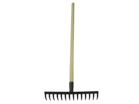 Грабли штампованные прямые 14-зубые РемоКолор 66-1-118 с черенком