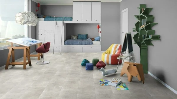 Плитка кварц-винил Tarkett Prime Click Soft Grey micro 4V (580х300х3,8мм) 1уп=1,74м2 =10шт замок