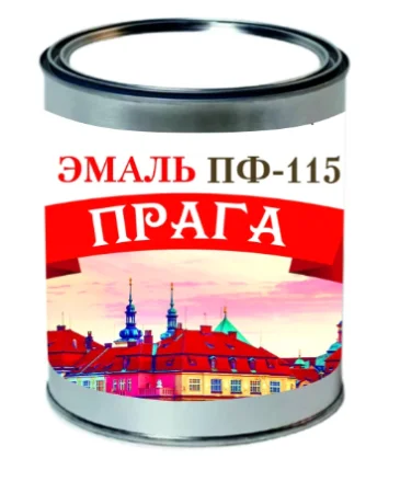 Эмаль ПФ-115 жёлтая Прага 0,9кг  1 14