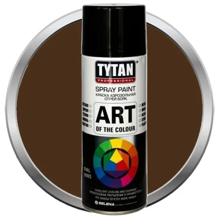 Краска аэрозольная Tytan Professional Art of the colour 400мл коричневая 8017 (93748)  1 12