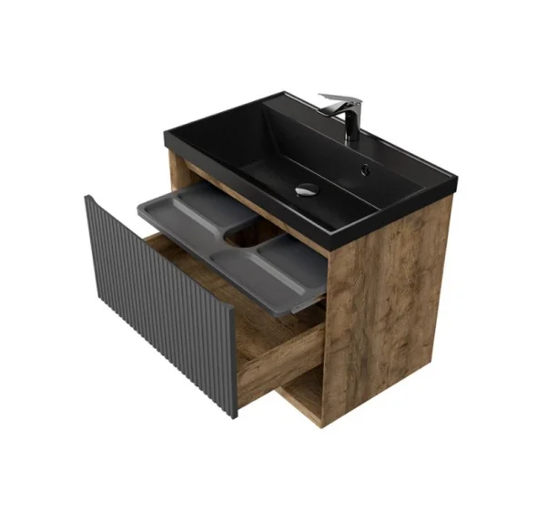 Тумба подвесная Tossony 70 Дуб Самдал/Антрацит Toss.01.70/P/DS-A/JR