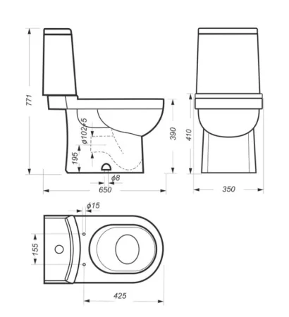 Унитаз-компакт Sanita Next Comfort WC.CC/Next/2-DM/WHT.G/S1 белый