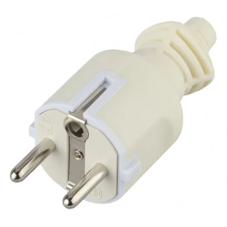 V4(W) ЭРА Вилка c/з 16A прямой ввод белая (10/200/6000)