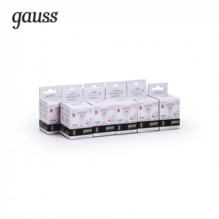 Лампа Gauss Elementary MR16 5.5W 430lm 3000К GU10 LED *1/10/100