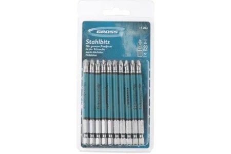 Бита PH2х90мм сталь S2 хвостовик Е 1 4  магнитная уп-10шт Gross 11263  1 50