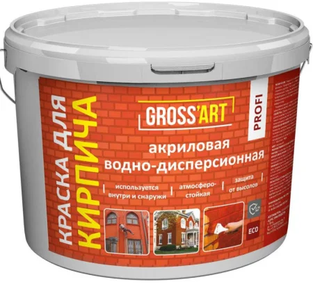 Краска для печей и каминов Gross'art PROFI акриловая кирпичная 3кг