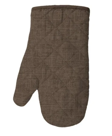 Прихватка-рукавица рогожка 18х28 Vse DOMA рис 60008-10 Кофе