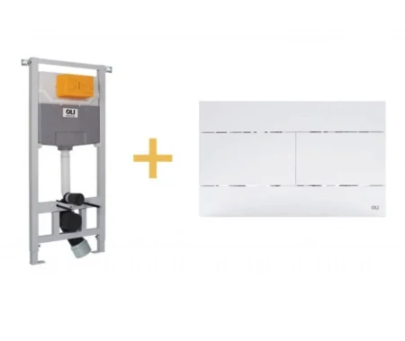 Инсталляция OLI 120 ECO mechanic с кнопкой Slim белая 879236mSL01