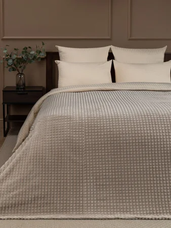 Плед Texrepublic 150х220см фланель жаккард кубики FF FNJq BE13 005/1520 NC 93250 *1