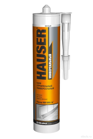 Клей строительный универсальный белый 310гр 85139 (Hauser)  12 100 (+5)
