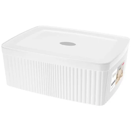 Контейнер  Velvet  295х225х110мм 6,55л с крышкой белый 433238916  1