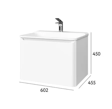 Тумба подвесная Welto 60 Wel.01.60/P/W/RL белая