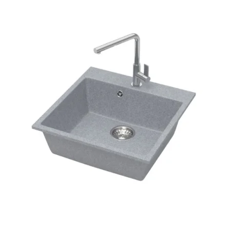 Мойка иск. камень 42/Q10 светло-серый ZETT карел.камень *1