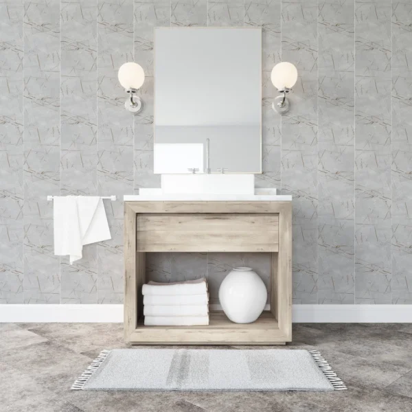 Панель ПВХ Stella Light Slim Мрамор Грей 673/1 2600х250х5 