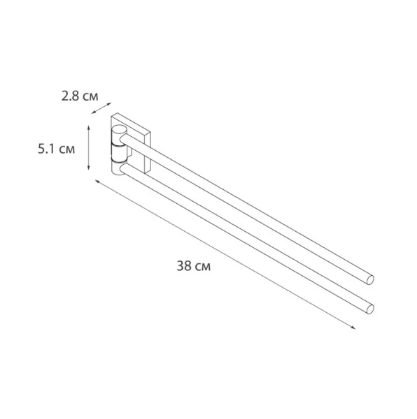 Полотенцедержатель рога 38см Fixsen Lux Satin FX-16002A