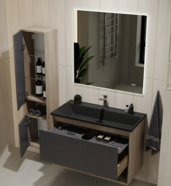 Пенал подвесной Tossony 140 Toss.04.140/P/DS-A/JR Дуб Самдал/Антрацит