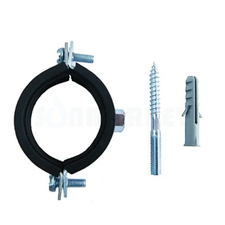 Хомут трубный мет. с рез. гайка 3/8" (15-18) (шуруп, дюбель) *150