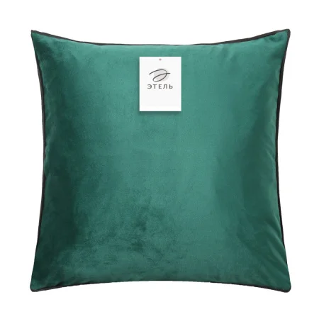 Наволочка декоративная Этель Кант 45х45см цвет изумрудный велюр 100% п/э 9656461 *1
