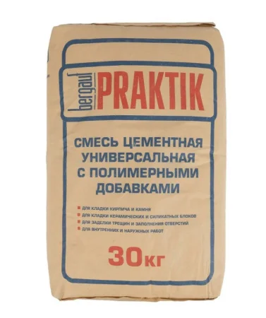 Смесь цементная с полимерными добавками Bergauf Praktik Winter 30кг