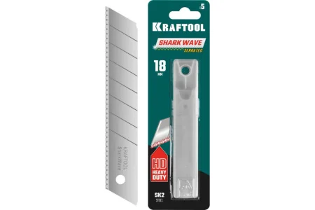 Лезвия сегментные 18мм уп-5шт покрытие TiN Kraftool 09605-TIN-18-S5  1